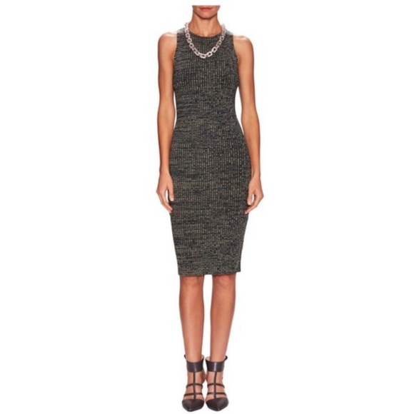 Ronny Kobo Varvara Textured Bodycon Midi Sleeveless Dress XS - Picture 1 of 12